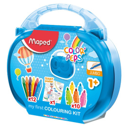 Color'Peps Buntstifte & Wachsmalstifte 22er-Set + Poster (ab 1 Jahr) in der Gruppe Kids / Stifte für Kinder / Filzstifte für Kinder bei Pen Store (108777)