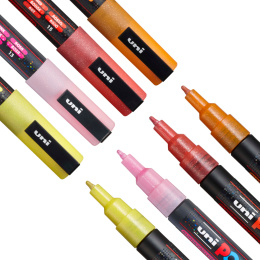 Posca PC-3M Glitter Red tones 4er-Set in der Gruppe Stifte / Künstlerstifte / Marker bei Pen Store (110416)