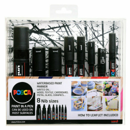 Posca Marker Black - Set of 8 in der Gruppe Stifte / Künstlerstifte / Marker bei Pen Store (110418)
