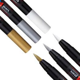 Posca Brush PCF-350 Metallic 3er-Set in der Gruppe Stifte / Künstlerstifte / Pinselstifte bei Pen Store (110426)