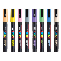 Posca PC-3M Pastel Colours 8er-Set in der Gruppe Stifte / Künstlerstifte / Marker bei Pen Store (110427)