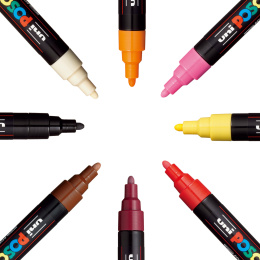 Posca PC-5M Warm Colours 8er-Set in der Gruppe Stifte / Künstlerstifte / Marker bei Pen Store (110428)