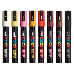 Posca PC-5M Warm Colours 8er-Set in der Gruppe Stifte / Künstlerstifte / Marker bei Pen Store (110428)