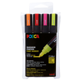 Posca PC-5M Neon 4er-Set in der Gruppe Stifte / Künstlerstifte / Marker bei Pen Store (110434)