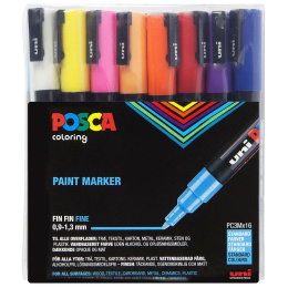 Posca PC-3M Standard Colours 16er-Set in der Gruppe Stifte / Künstlerstifte / Marker bei Pen Store (110435)