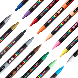 Posca PC-3M Standard Colours 16er-Set in der Gruppe Stifte / Künstlerstifte / Marker bei Pen Store (110435)