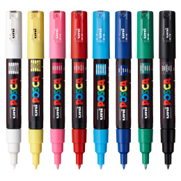 Posca PC-1MC Standard Colours 8er-Set in der Gruppe Stifte / Künstlerstifte / Marker bei Pen Store (110436)