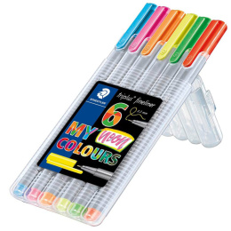 Triplus Fineliner, Neon, 6er-Pack in der Gruppe Stifte / Künstlerstifte / Filzstifte bei Pen Store (110999)