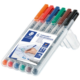 6er-Pack Lumocolor Non-permanent Medium in der Gruppe Stifte / Etikettierung und Büro / Markierstifte bei Pen Store (111035)