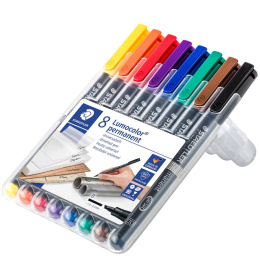 8er-Pack Lumocolor Permanent Broad in der Gruppe Stifte / Etikettierung und Büro / Markierstifte bei Pen Store (111075)