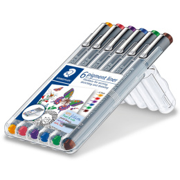 Pigment Liner Color 0,3 mm 6er-Set in der Gruppe Stifte / Schreiben / Fineliner bei Pen Store (111208)