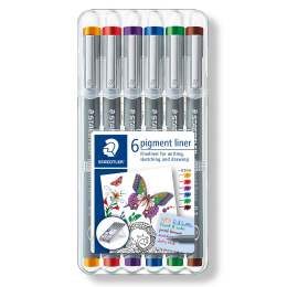Pigment Liner Color 0,3 mm 6er-Set in der Gruppe Stifte / Schreiben / Fineliner bei Pen Store (111208)