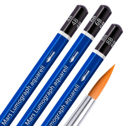 Mars Lumograph Aqua 5er-Pack in der Gruppe Stifte / Künstlerstifte / Aquarellstifte bei Pen Store (111230)