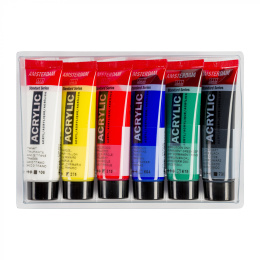 Amsterdam Acrylfarbe General Selection Set 6 × 20 ml in der Gruppe Künstlerbedarf / Künstlerfarben / Acrylfarbe bei Pen Store (111755)