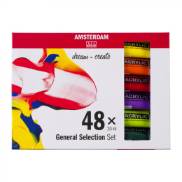 Acrylfarbe Standard-Set 48 x 20 ml in der Gruppe Künstlerbedarf / Künstlerfarben / Acrylfarbe bei Pen Store (111760)