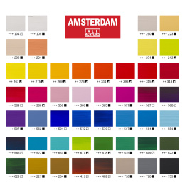 Acrylfarbe Standard-Set 48 x 20 ml in der Gruppe Künstlerbedarf / Künstlerfarben / Acrylfarbe bei Pen Store (111760)