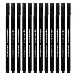 Fineliner Black 12er-Set in der Gruppe Stifte / Schreiben / Fineliner bei Pen Store (111853)