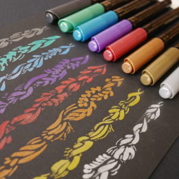 Fudebiyori 8er-Set Metallic in der Gruppe Stifte / Künstlerstifte / Pinselstifte bei Pen Store (111859)