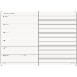 Calendar 2021 12M Weekly Planner A4 Black in der Gruppe Papier & Blöcke / Kalender und Terminkalender / 12 Monate Tageskalender bei Pen Store (112298)