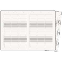Calendar 2021 12M Weekly Planner A4 Black in der Gruppe Papier & Blöcke / Kalender und Terminkalender / 12 Monate Tageskalender bei Pen Store (112298)
