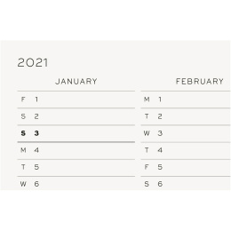 Calendar 2021 12M Weekly Planner A4 Black in der Gruppe Papier & Blöcke / Kalender und Terminkalender / 12 Monate Tageskalender bei Pen Store (112298)