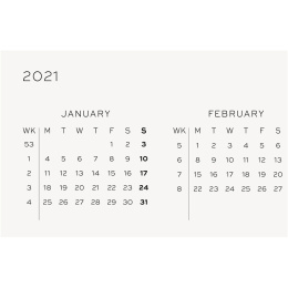 Calendar 2021 12M Weekly Planner A5 Lemon in der Gruppe Papier & Blöcke / Kalender und Terminkalender / 12 Monate Tageskalender bei Pen Store (112307)