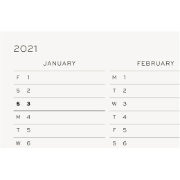 Calendar 2021 12M Weekly Planner A5 Powder in der Gruppe Papier & Blöcke / Kalender und Terminkalender / 12 Monate Tageskalender bei Pen Store (112312)