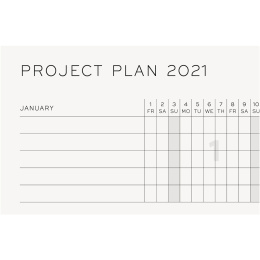 Calendar 2021 12M Weekly Planner A5 Powder in der Gruppe Papier & Blöcke / Kalender und Terminkalender / 12 Monate Tageskalender bei Pen Store (112312)