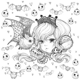 Pop Manga: Cute and Creepy Coloring Book in der Gruppe Basteln & Hobby / Bücher / Malbücher für Erwachsene bei Pen Store (112447)