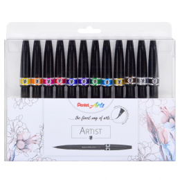 Artist Brush Sign Pen 12er-Set in der Gruppe Stifte / Künstlerstifte / Pinselstifte bei Pen Store (112573)