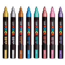 Posca PC-5M Metallic Colours 8er-Set in der Gruppe Stifte / Künstlerstifte / Marker bei Pen Store (112630)
