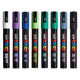 Posca PC-5M Cool Colours 8er-Set in der Gruppe Stifte / Künstlerstifte / Marker bei Pen Store (112632)