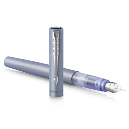 Vector XL Silver-Blue Füllfederhalter in der Gruppe Stifte / Fine Writing / Füllfederhalter bei Pen Store (112678_r)