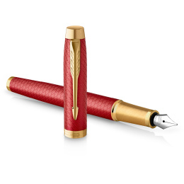IM Premium Red/Gold Füllfederhalter Fine in der Gruppe Stifte / Fine Writing / Füllfederhalter bei Pen Store (112692)