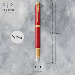 IM Premium Red/Gold Füllfederhalter Fine in der Gruppe Stifte / Fine Writing / Füllfederhalter bei Pen Store (112692)