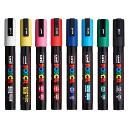 Posca PC-5M Standard Colours 8er-Set in der Gruppe Stifte / Künstlerstifte / Marker bei Pen Store (125148)