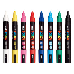 Posca PC-5M Standard Colours 8er-Set in der Gruppe Stifte / Künstlerstifte / Marker bei Pen Store (125148)