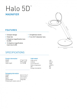 Halo 5D Table Magnifier in der Gruppe Basteln & Hobby / Hobbyzubehör / Beleuchtung bei Pen Store (125412)
