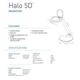 Halo 5D Table Magnifier in der Gruppe Basteln & Hobby / Hobbyzubehör / Beleuchtung bei Pen Store (125412)