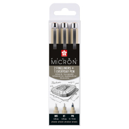 Pigma Micron Fineliner 3er-Set Thin in der Gruppe Stifte / Schreiben / Fineliner bei Pen Store (125578)