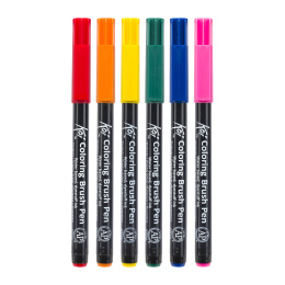 Koi Pinselstifte 6er-Set Bright in der Gruppe Stifte / Schreiben / Fineliner bei Pen Store (125588)