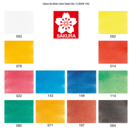 Koi Malset Water Colors Sketch Box 12 + Pinsel in der Gruppe Künstlerbedarf / Künstlerfarben / Aquarell bei Pen Store (125610)