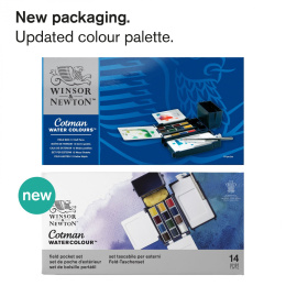 Cotman Aquarellfarben-Set Field Pocket in der Gruppe Künstlerbedarf / Künstlerfarben / Aquarell bei Pen Store (125830)