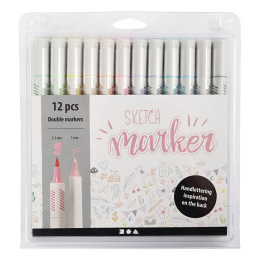 Sketch Marker Pastell 12er-Set in der Gruppe Basteln & Hobby / Kalligrafie / Lettering Set bei Pen Store (126476)