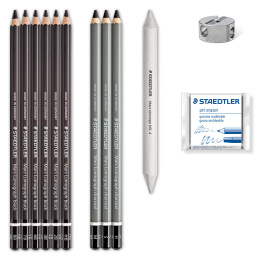 Mixed Lumograph Charcoal set in der Gruppe Künstlerbedarf / Buntstifte und Bleistifte / Kohlestifte und Zeichenkohle bei Pen Store (126614)
