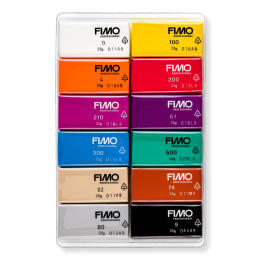 FIMO Professional Modelling Clay Basic colours 12-pack in der Gruppe Basteln & Hobby / Basteln / Modellieren / Ofenhärtende Modelliermasse bei Pen Store (126646)