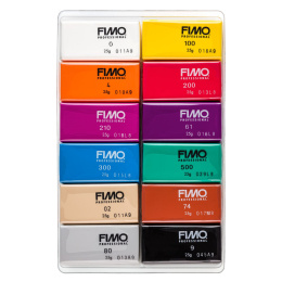 FIMO Professional Modelling Clay Basic colours 12-pack in der Gruppe Basteln & Hobby / Basteln / Modellieren bei Pen Store (126646)