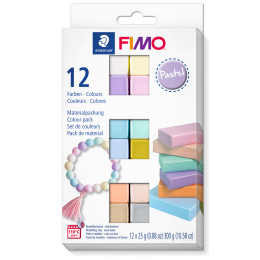 FIMO Soft Modelling Clay 12 x 25 g Pastel colours in der Gruppe Basteln & Hobby / Basteln / Modellieren / Ofenhärtende Modelliermasse bei Pen Store (126651)