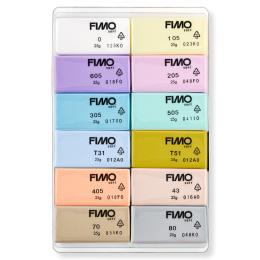 FIMO Soft Modelling Clay 12 x 25 g Pastel colours in der Gruppe Basteln & Hobby / Basteln / Modellieren / Ofenhärtende Modelliermasse bei Pen Store (126651)