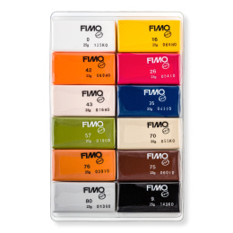 FIMO Soft Modelling Clay 12 x 25 g Natural colours in der Gruppe Basteln & Hobby / Basteln / Modellieren bei Pen Store (126652)